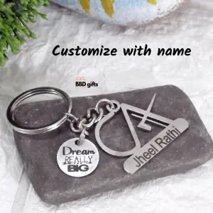 Customized stainless steel keychain for CA