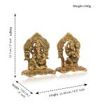 Metal Laxmi Lakshmi Ganesh Gift Items for Cooperate, Anniversary, Wedding Gift, Housewarming with Velvet Box Packing (Set of 1)