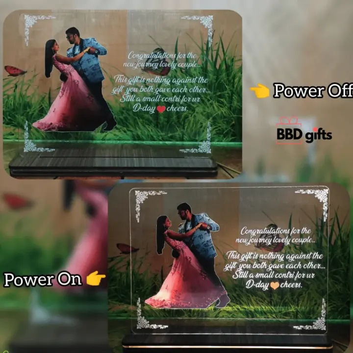 Customized Table Top With LED for Couples| Table decors|