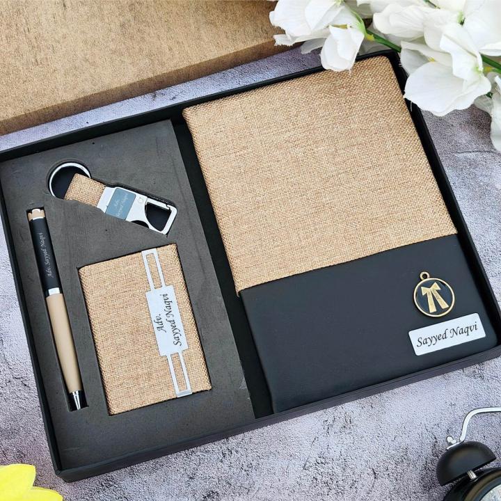 Premium Advocate Gift Set | Personalized Jute Diary Combo